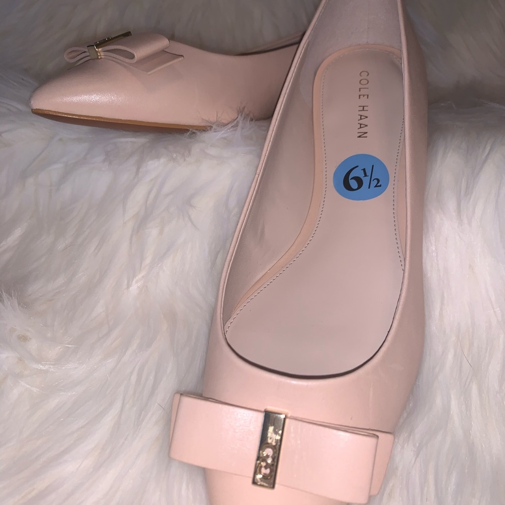 NWOB Size 6.5 COLE HAAN NUDE SKIMMER FLATS - Picture 7 of 8